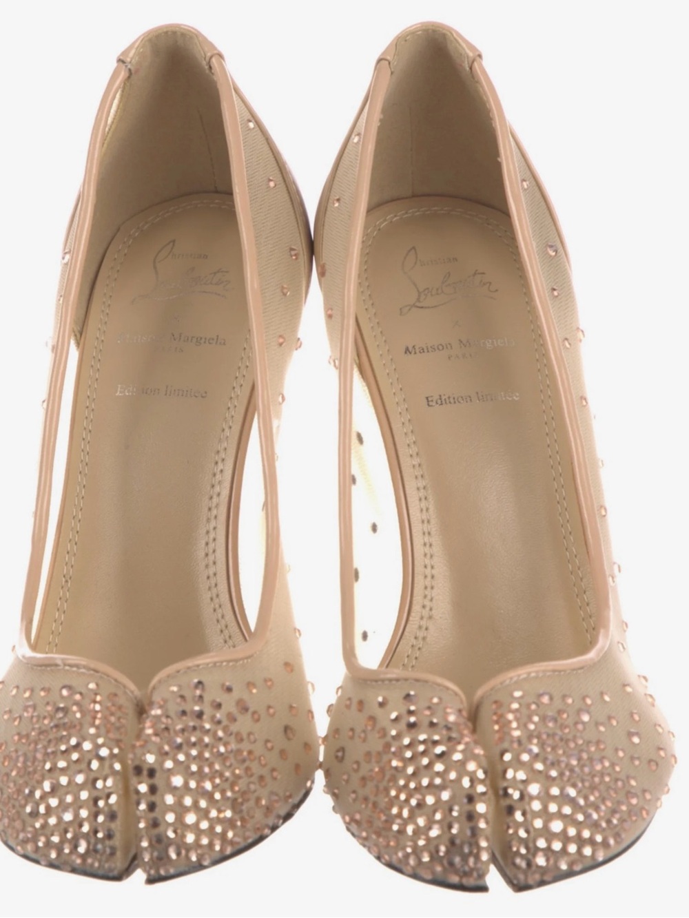 Madison Margiela x Christian Louboutin Crystal-Embellished Tabi Pumps